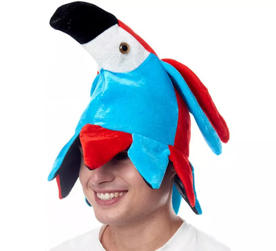 Translation missing: de.Gorro de Foam de Loro rojo y azul