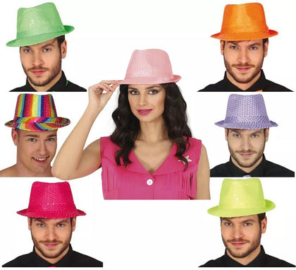 Gorro de Gánster de Lentejuelas en varios colores