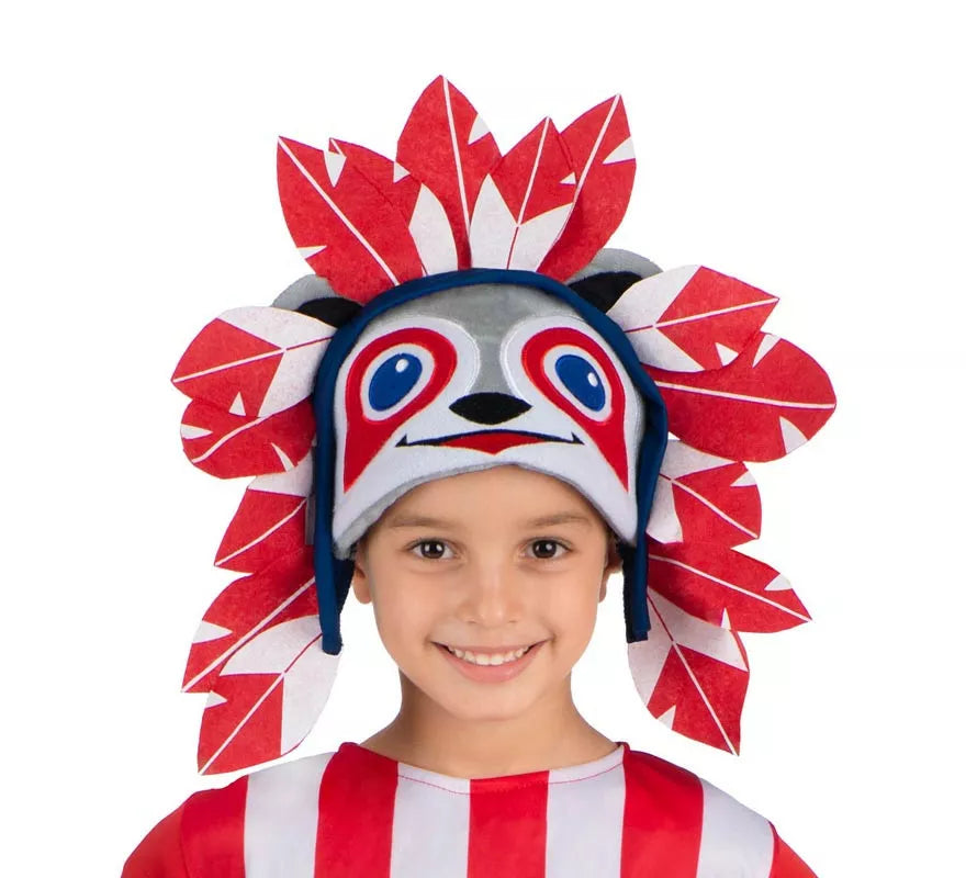 Translation missing: de.Gorro de Indi Atlético de Madrid rojo y blanco infantil
