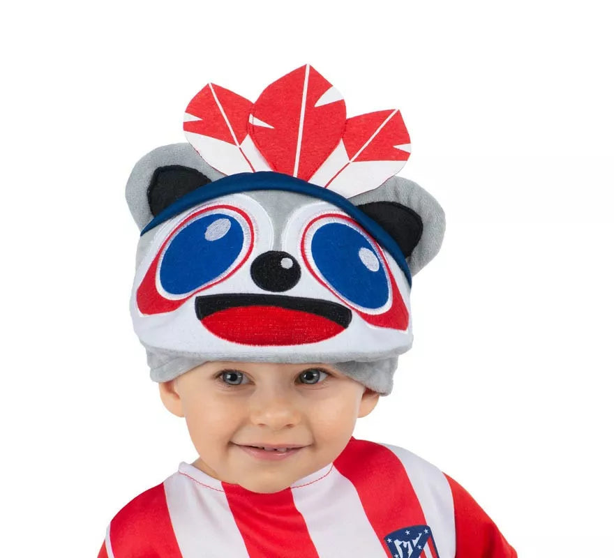 Translation missing: de.Gorro de Indi Atlético de Madrid rojo y blanco para bebé