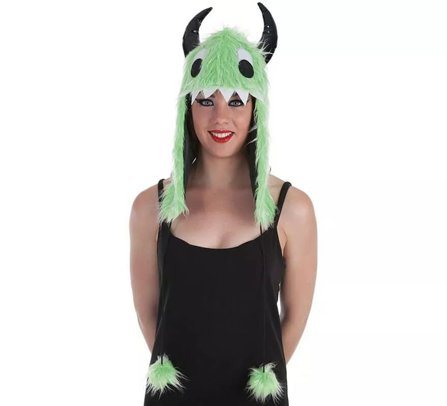 Translation missing: de.Gorro de Monstruo Verde con Cuernos
