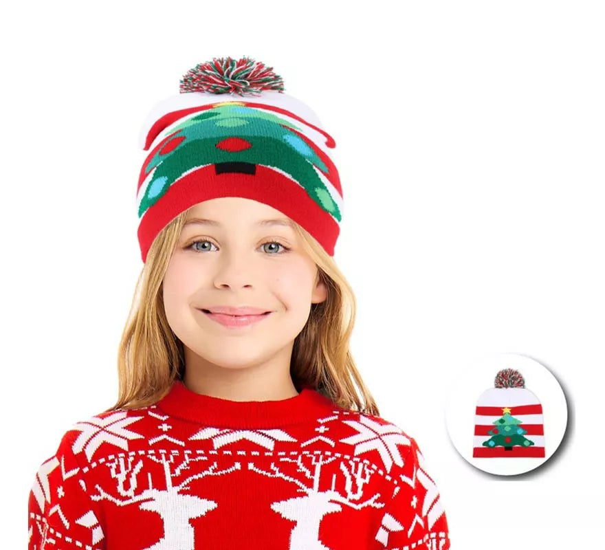 Translation missing: de.Gorro de Navidad Árbol Navideño a rayas infantil