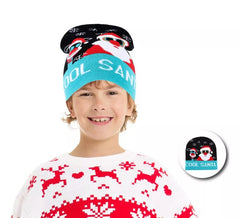 Blauer Weihnachtsmann für Kinder, coole Weihnachtsmütze