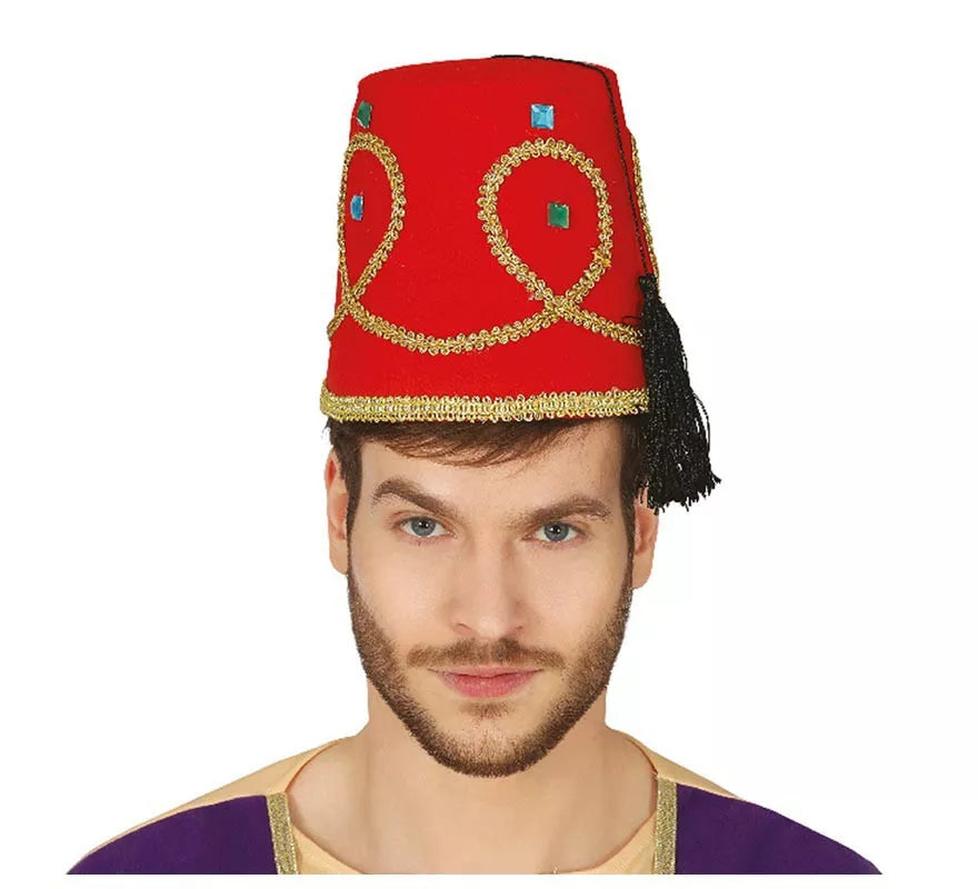 Translation missing: de.Gorro de Otomano Rojo y Dorado