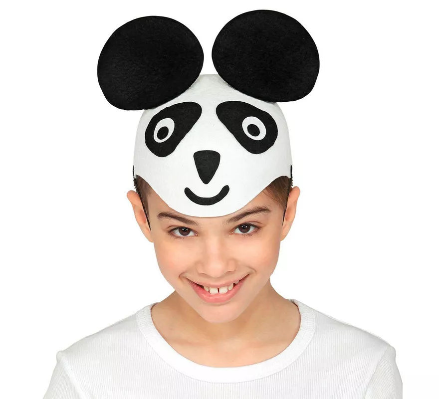 Translation missing: de.Gorro de Panda de Fieltro para niños