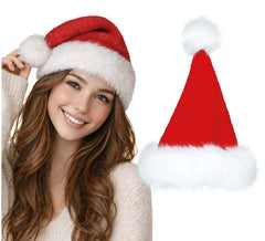 Weihnachtsmannmütze aus rotem Samt