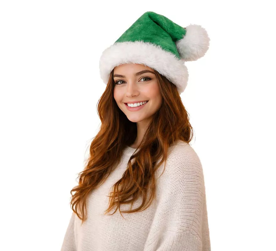 Translation missing: de.Gorro de Papá Noel de Terciopelo verde