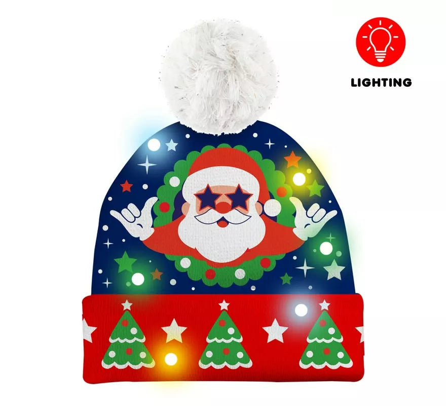 Translation missing: de.Gorro de Papá Noel Efecto Lana con Luz