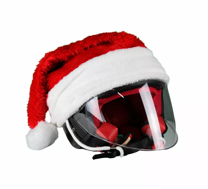 Translation missing: de.Gorro de Papá Noel Navidad para Cascos de Moto con sujeción