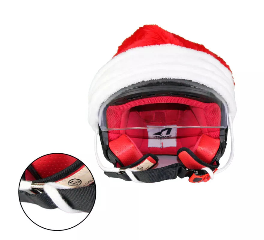 Translation missing: de.Gorro de Papá Noel Navidad para Cascos de Moto con sujeción