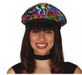 Gorro de Policía de Lentejuelas Multicolor para mujer