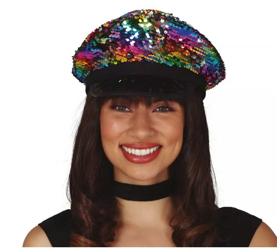 Translation missing: de.Gorro de Policía de Lentejuelas Multicolor para mujer