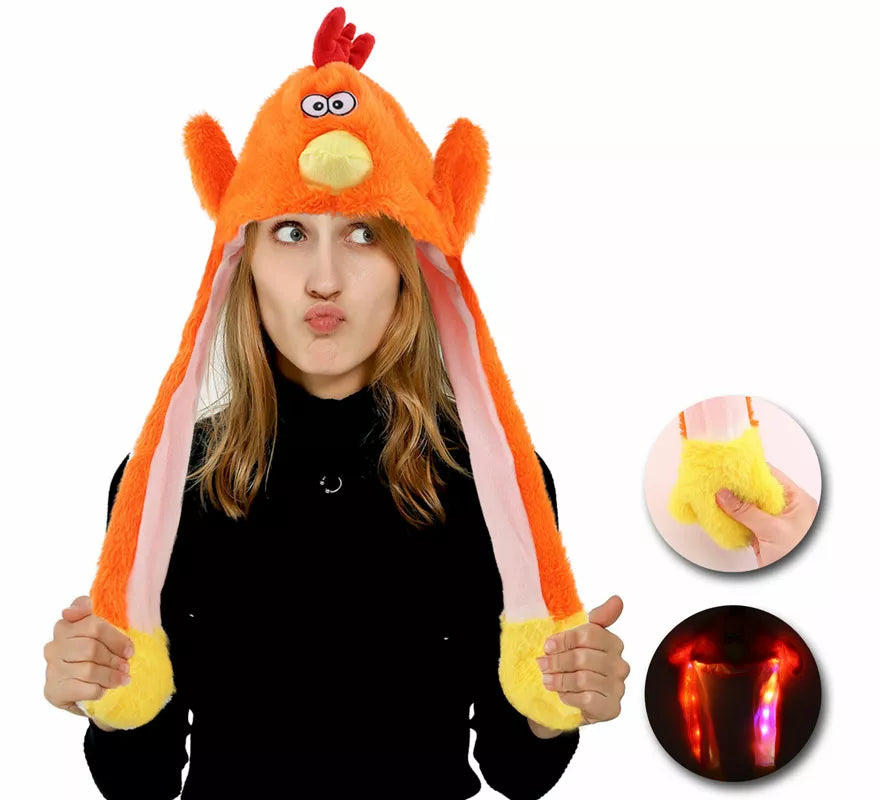 Translation missing: de.Gorro de Pollo con Oreja Móviles y Luz