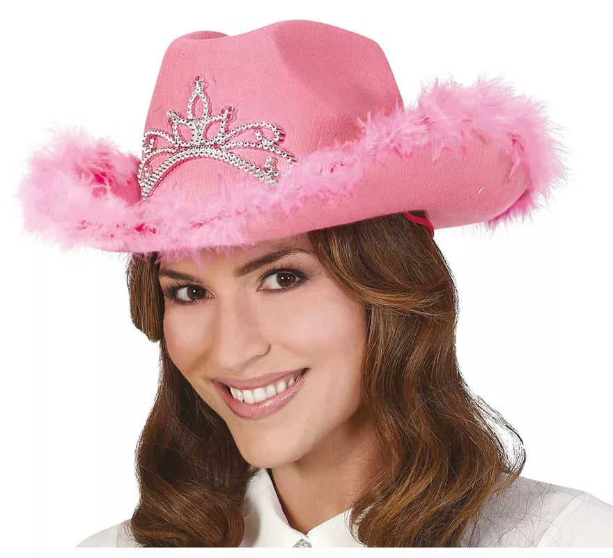 Translation missing: de.Sombrero de Vaquera Rosa con Boa