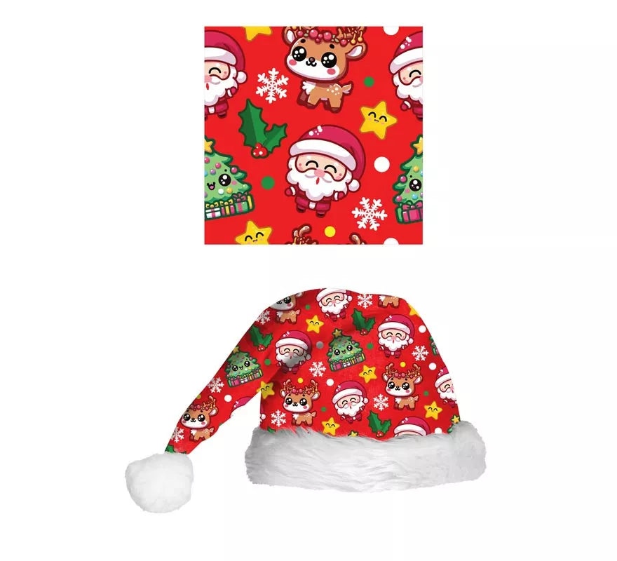 Translation missing: de.Gorro Estampado Navideño rojo infantil