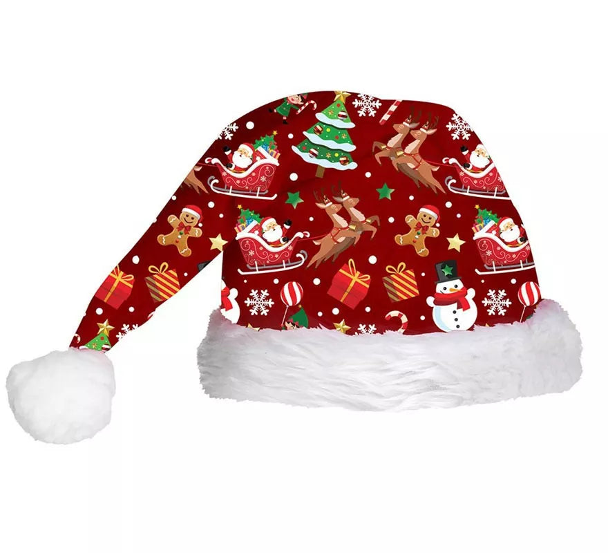 Translation missing: de.Gorro Figuras Navideñas rojo