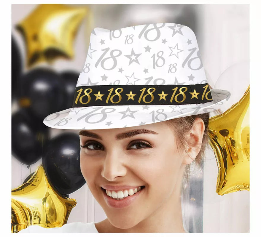 Translation missing: de.Gorro Gángster Blanco 18 Años Cumpleaños y Aniversarios