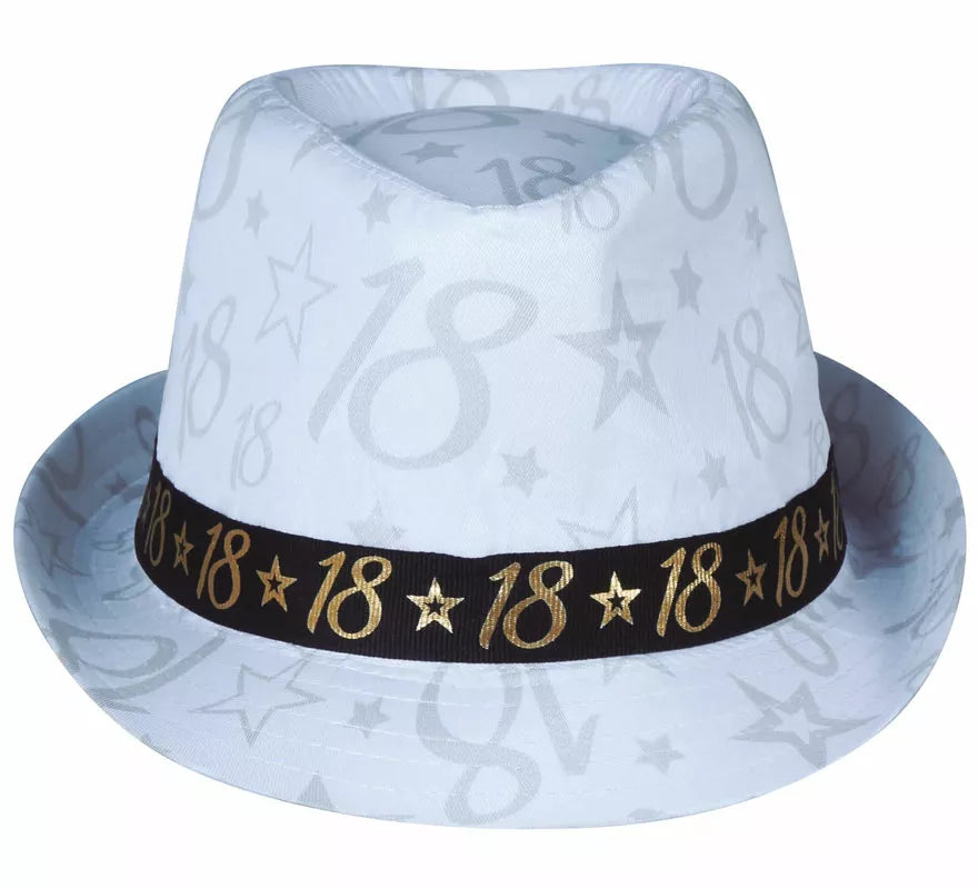 Gorro Gángster Blanco 18 Años Cumpleaños y Aniversarios
