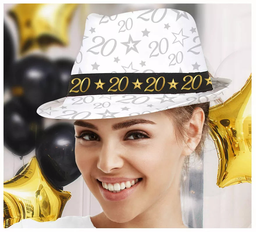 Translation missing: de.Gorro Gángster Blanco 20 Años Cumpleaños y Aniversarios