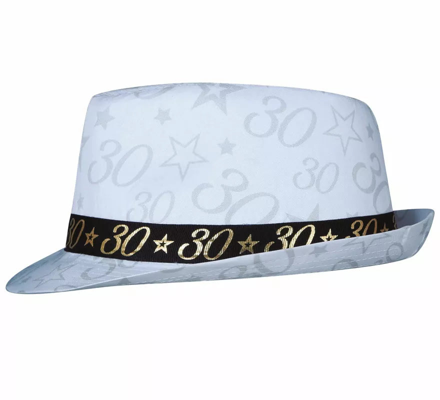 Translation missing: de.Gorro Gángster Blanco 30 Años Cumpleaños y Aniversarios