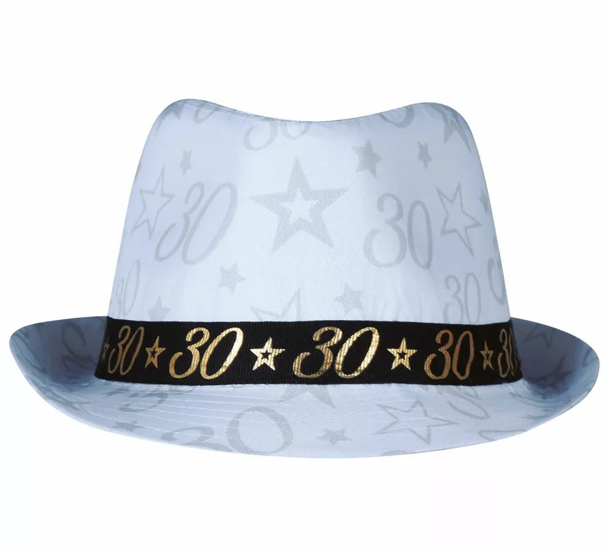 Gorro Gángster Blanco 30 Años Cumpleaños y Aniversarios