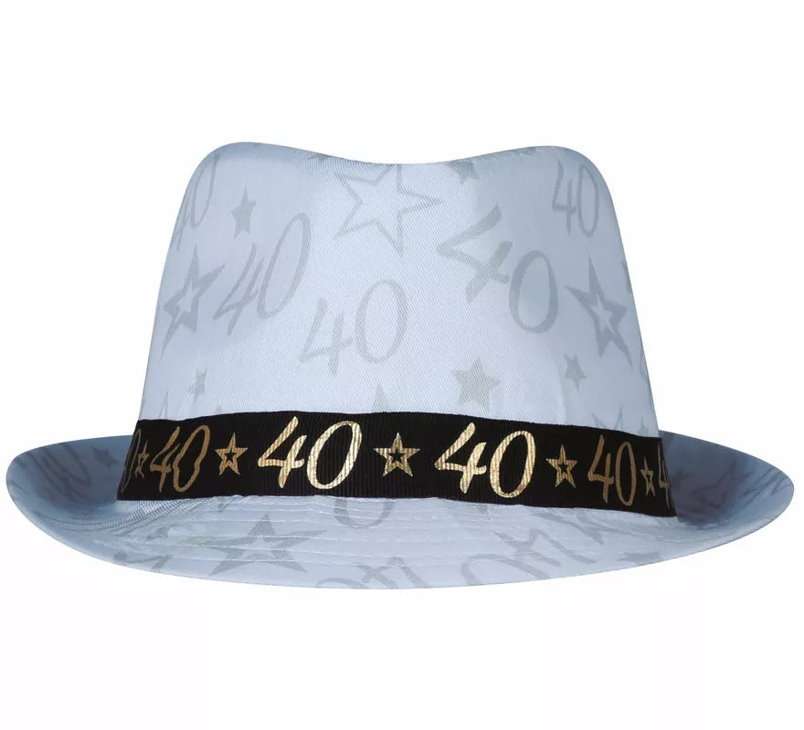 Translation missing: de.Gorro Gángster Blanco 40 Años Cumpleaños y Aniversarios