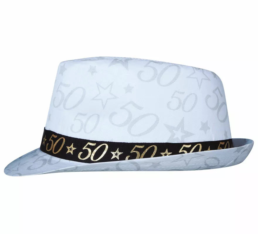 Translation missing: de.Gorro Gángster Blanco 50 Años Cumpleaños y Aniversarios