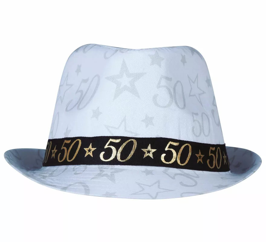 Translation missing: de.Gorro Gángster Blanco 50 Años Cumpleaños y Aniversarios