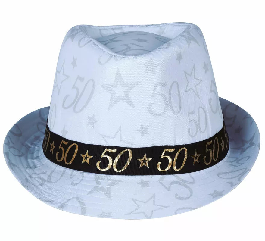 Translation missing: de.Gorro Gángster Blanco 50 Años Cumpleaños y Aniversarios
