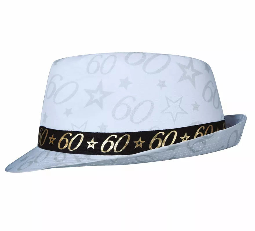 Translation missing: de.Gorro Gángster Blanco 60 Años Cumpleaños y Aniversarios