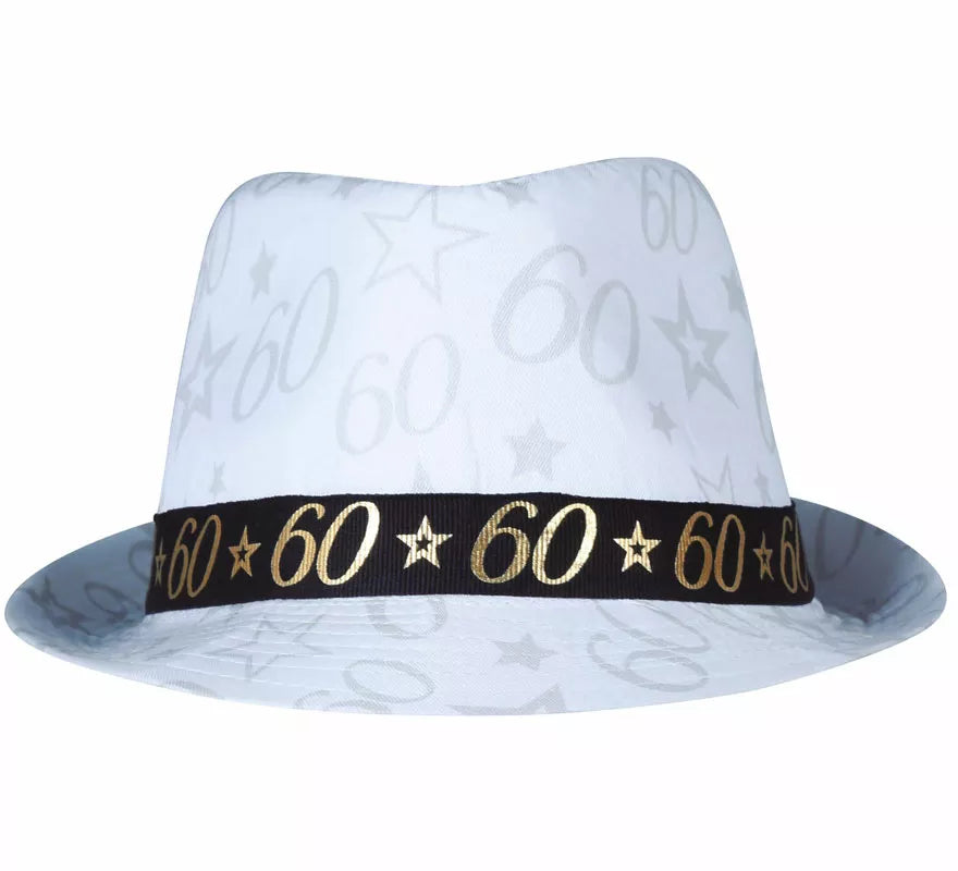 Translation missing: de.Gorro Gángster Blanco 60 Años Cumpleaños y Aniversarios