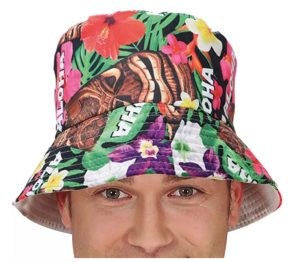 Gorro Hawaiano Aloha Floral adulto