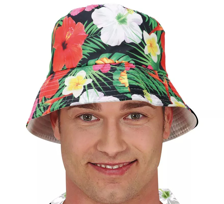Translation missing: de.Gorro Hawaiano Flores Tropical adulto