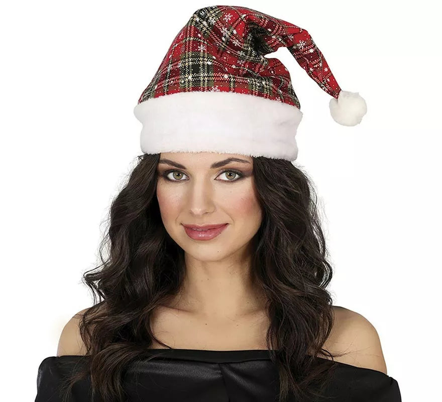 Translation missing: de.Gorro Navidad de Cuadros verde y rojo