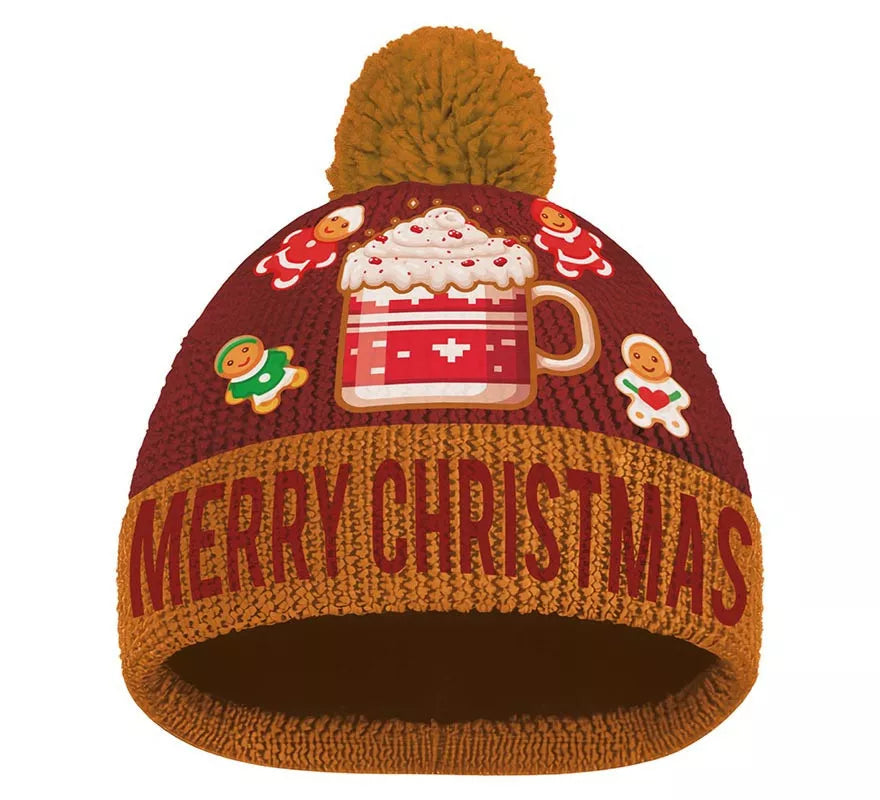 Translation missing: de.Gorro Navideño burdeos efecto de lana