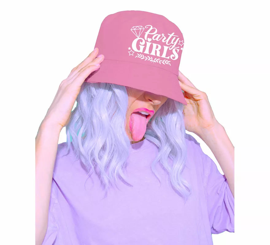 Gorro Party Girls rosa adulto