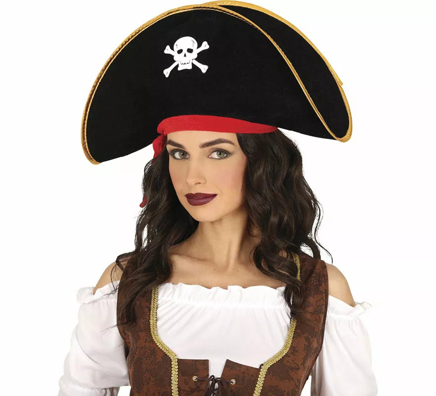 Gorro Pirata de terciopelo adulto
