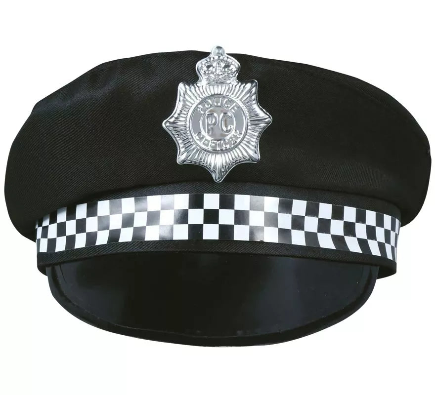 Translation missing: de.Gorro Policía con placa plateada