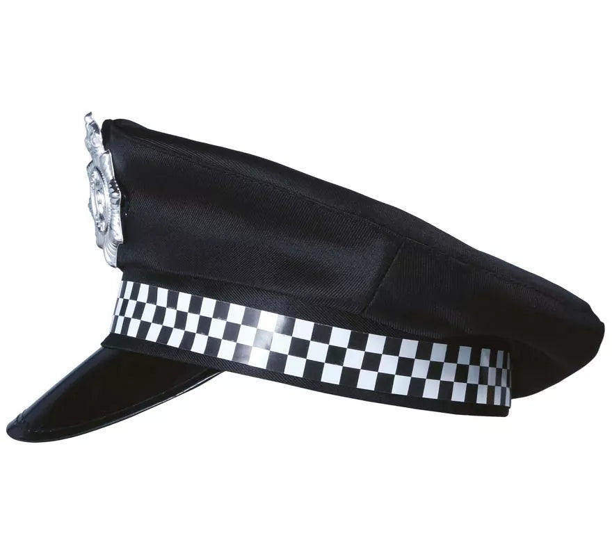 Translation missing: de.Gorro Policía con placa plateada