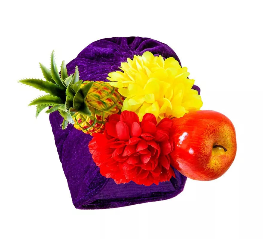 Gorro Tropical con frutas y flores adulto