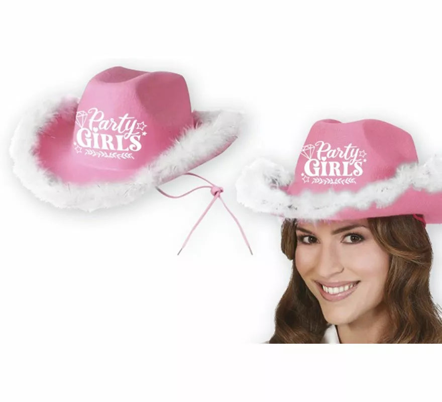 Translation missing: de.Gorro Vaquero Party Girls rosa adulto