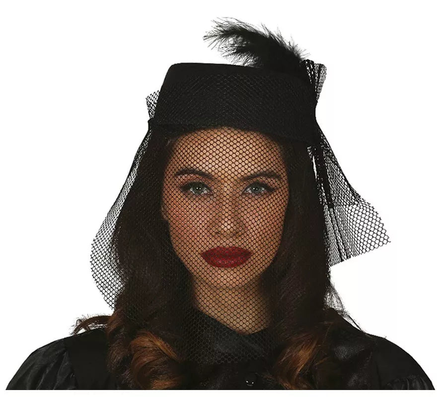 Translation missing: de.Gorro y Velo de Viuda Negro
