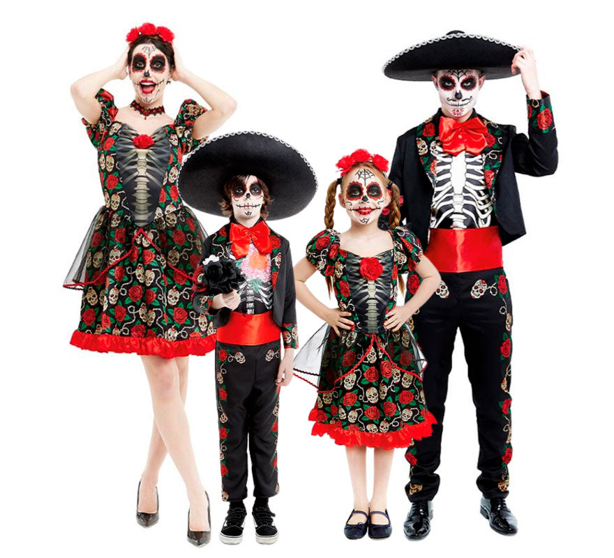 Translation missing: de.Grupo de catrinas de rosa roja