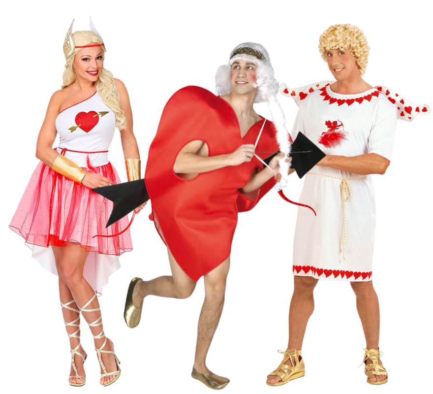Gruppe Amoretten zum Valentinstag