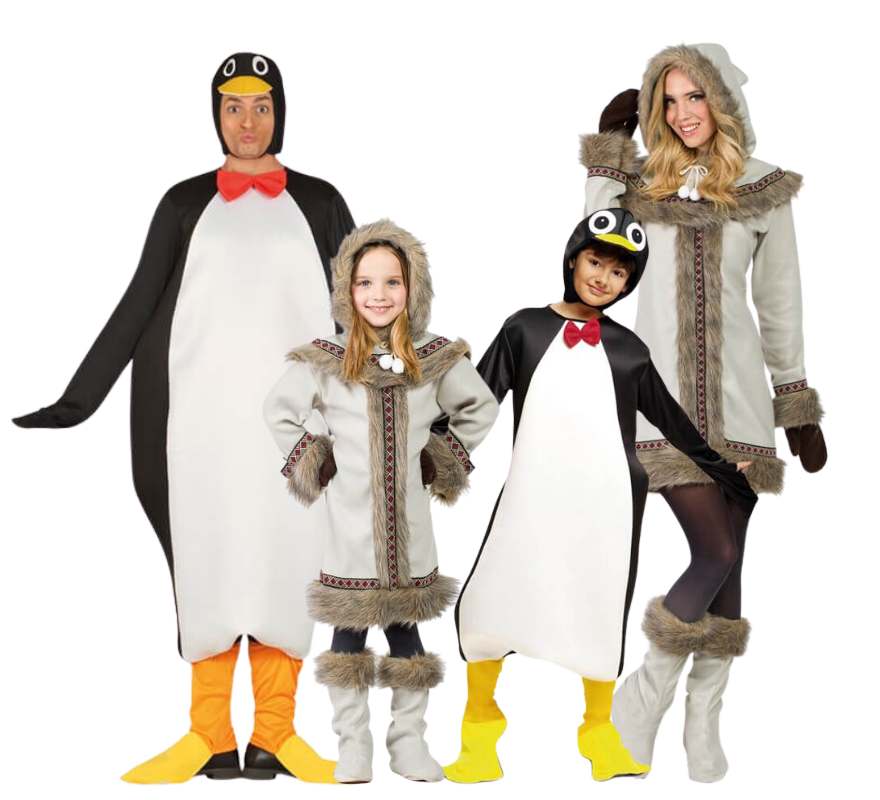 Translation missing: de.Grupo de esquimales y pingüinos