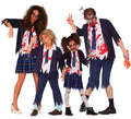 Grupo de estudiantes zombies