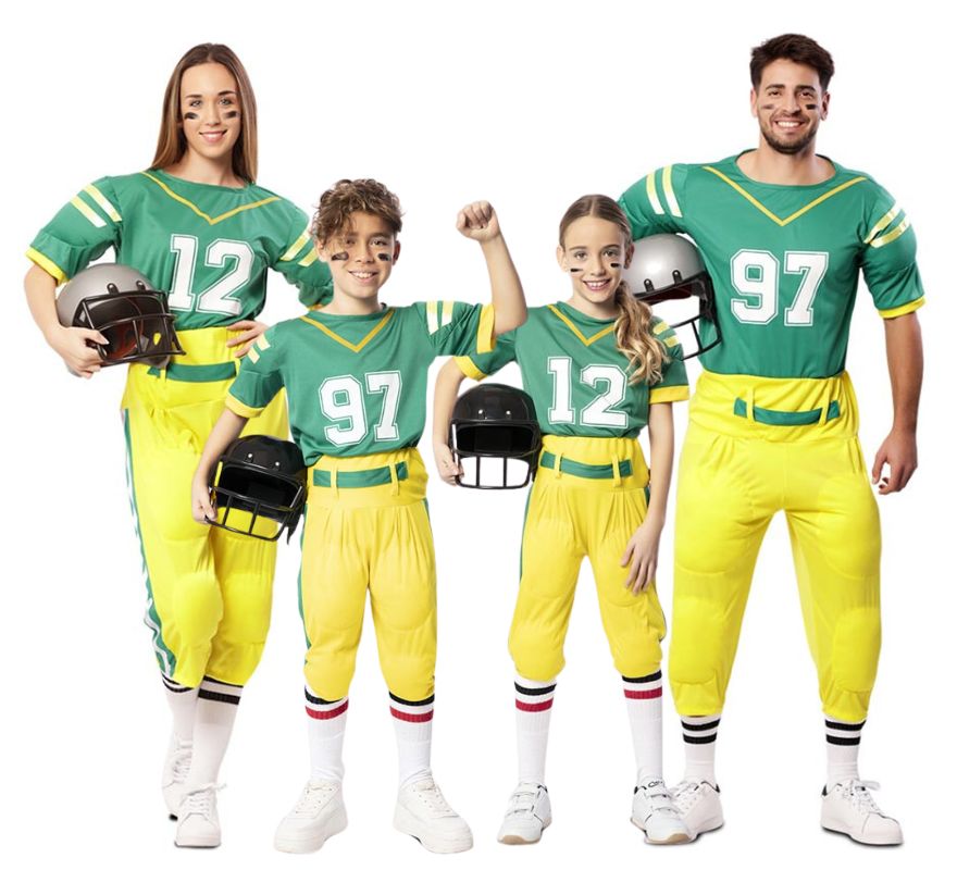 Translation missing: de.Grupo de fútbol americano amarillo y verde