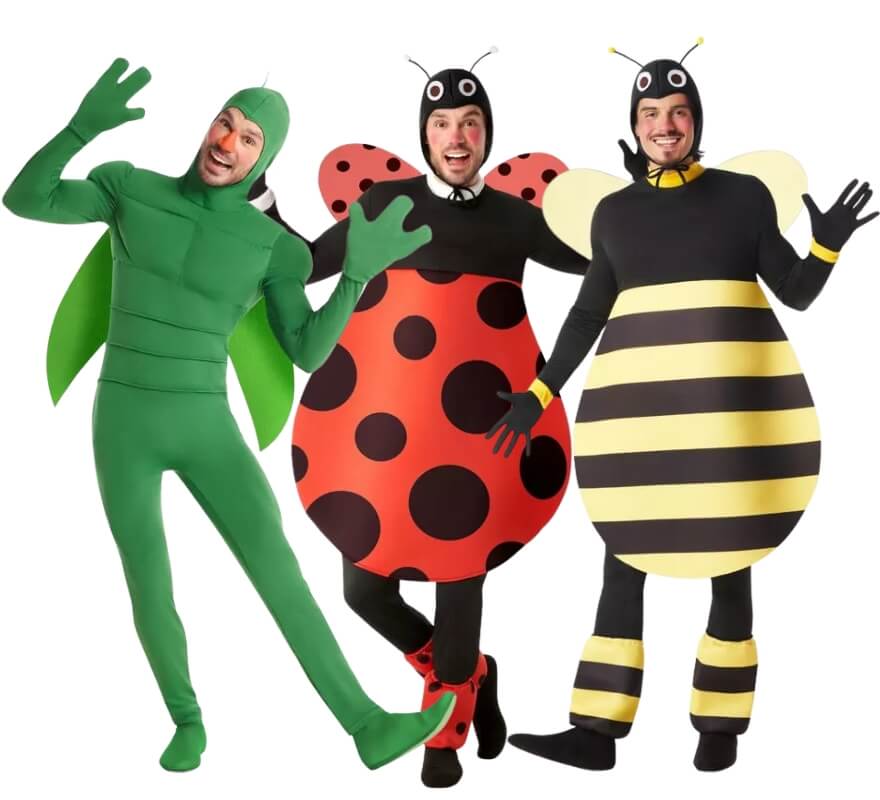 Gruppe von Garteninsekten