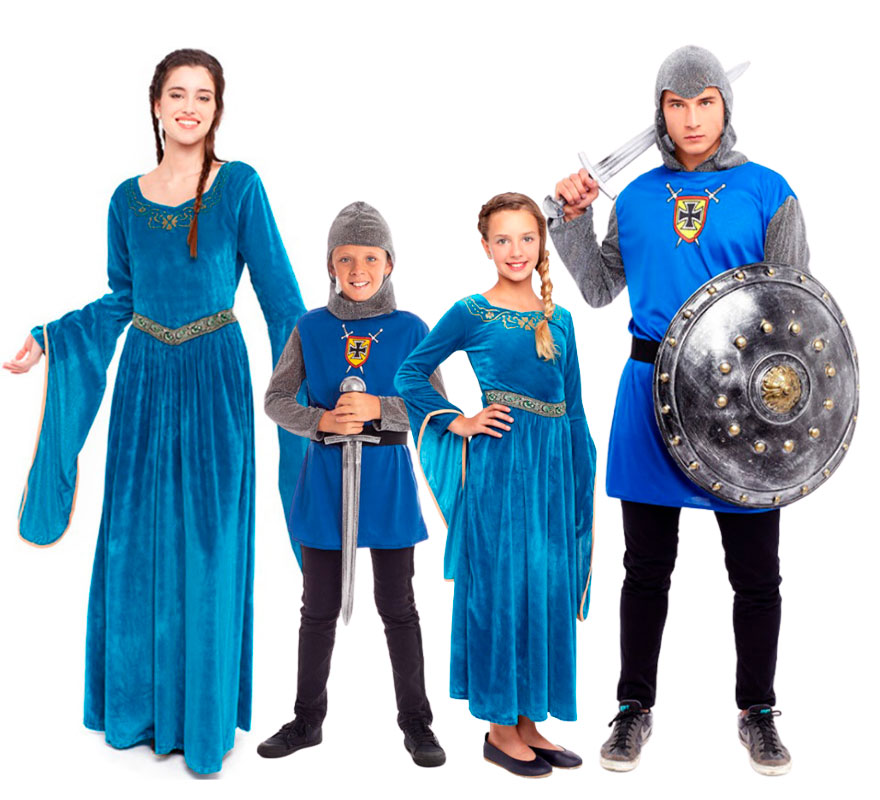 Blaue mittelalterliche Gruppe