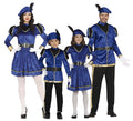 Grupo de pajes elegantes en color azul